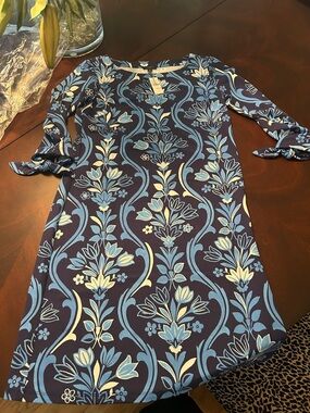 Talbots stretch Floral A-Line Dress - Women's Casual Shift Dress